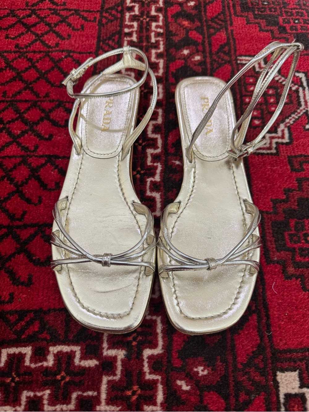 PRADA Flat Halo Strap Sandals - Picture 3 of 7